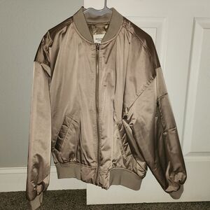 Womens Abercrombie Nylon Bomber Jacket Size M